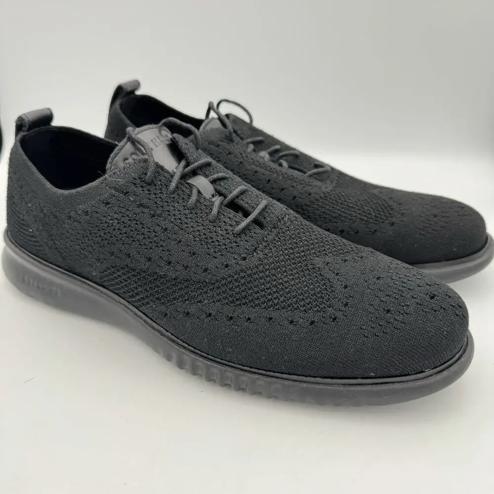 Cole Haan 2.ZERØGRAND Stitchlite Wingtip Oxford Shoes Black Men’s 9.5M